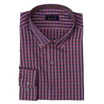 Camisa con cuadros morados