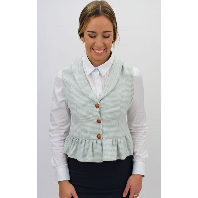 Chaleco modelo Pastora celeste Chaleco modelo Pastora celeste