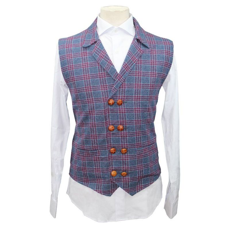 Chaleco modelo Almonte gris y burdeos Chaleco modelo Almonte gris y burdeos