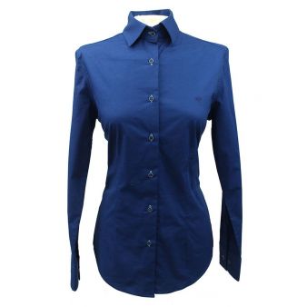 Camisa de señora lisa marino