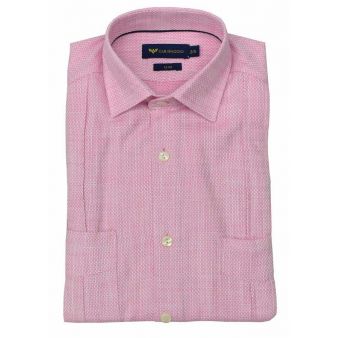 Camisa cubana rosa