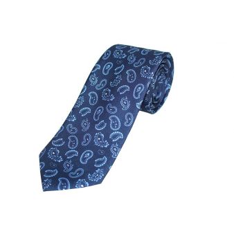 Sky blue cashmere silk tie