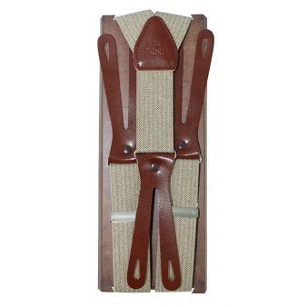 Tirantes elástico puntos horizontales beige