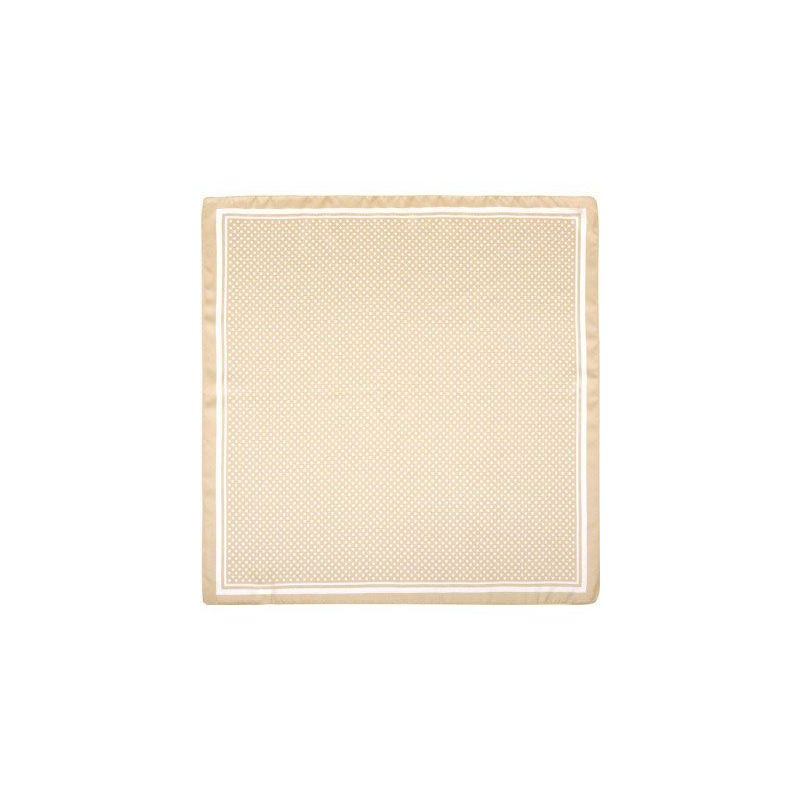 Pañuelo infantil beige con lunares Beige scarf with polka dots