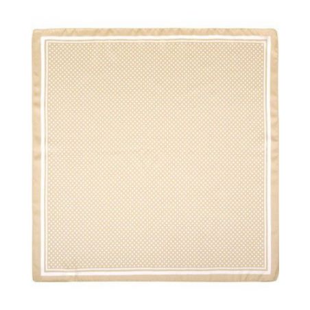 Pañuelo infantil beige con lunares