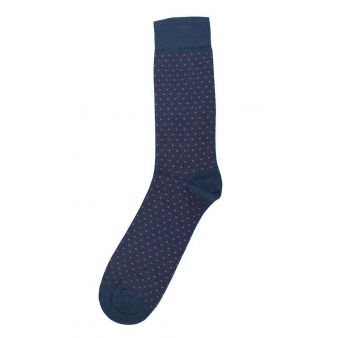 Blue red knitted sock