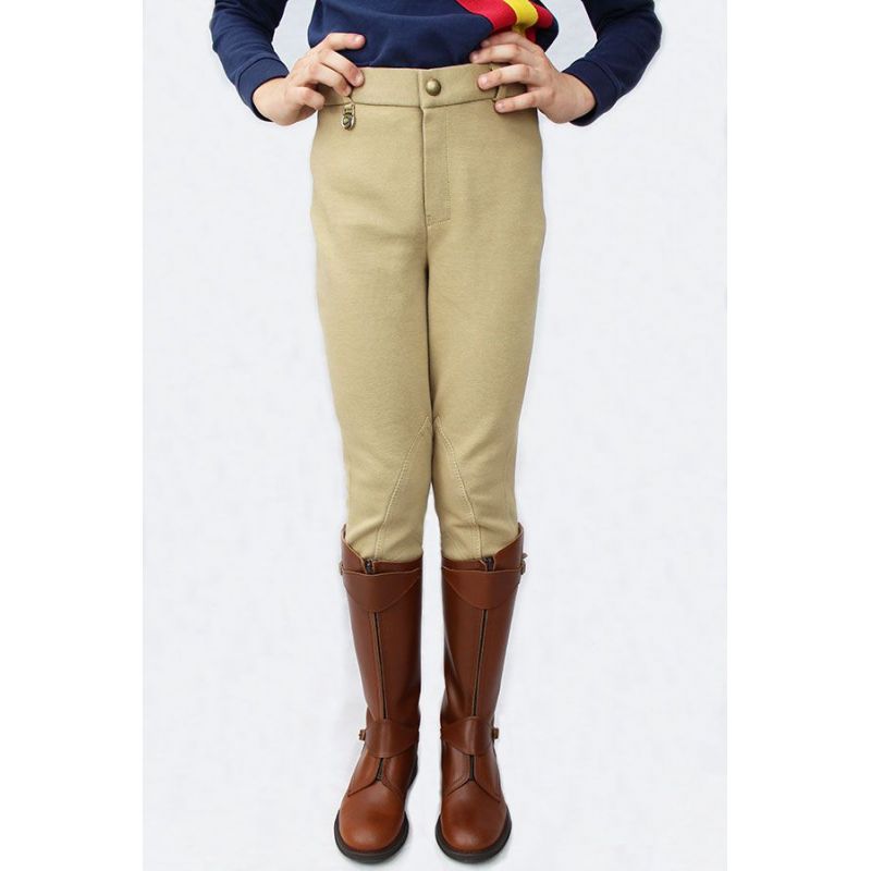 Breeches niño beig Calças de montaria infantil bege