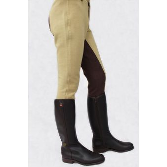 Boy's beige and chocolate coloured breeches 