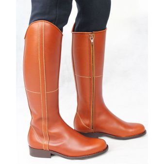 Bota infantil de couro natural Valverde del Camino