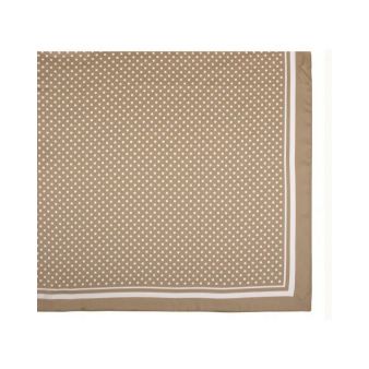 Pañuelo beige con lunares