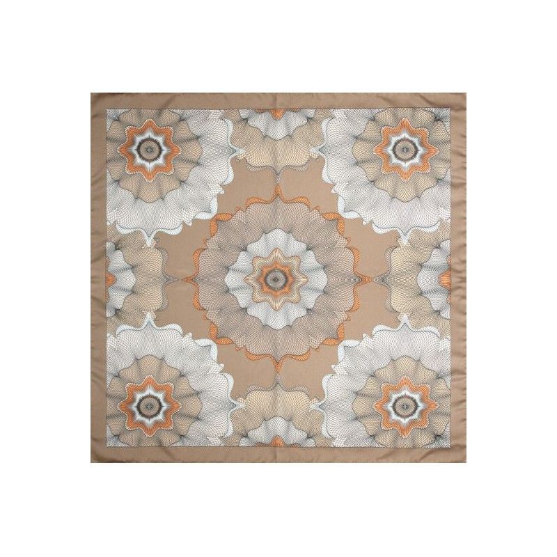 Pañuelo adornos camel Foulard avec motifs tons camel