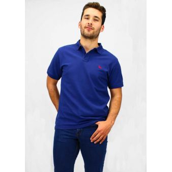 Polo manga corta marino