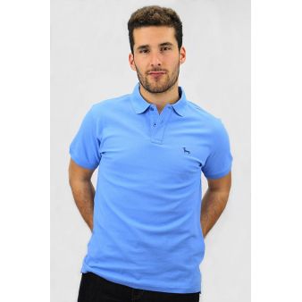 Polo manga corta azulón