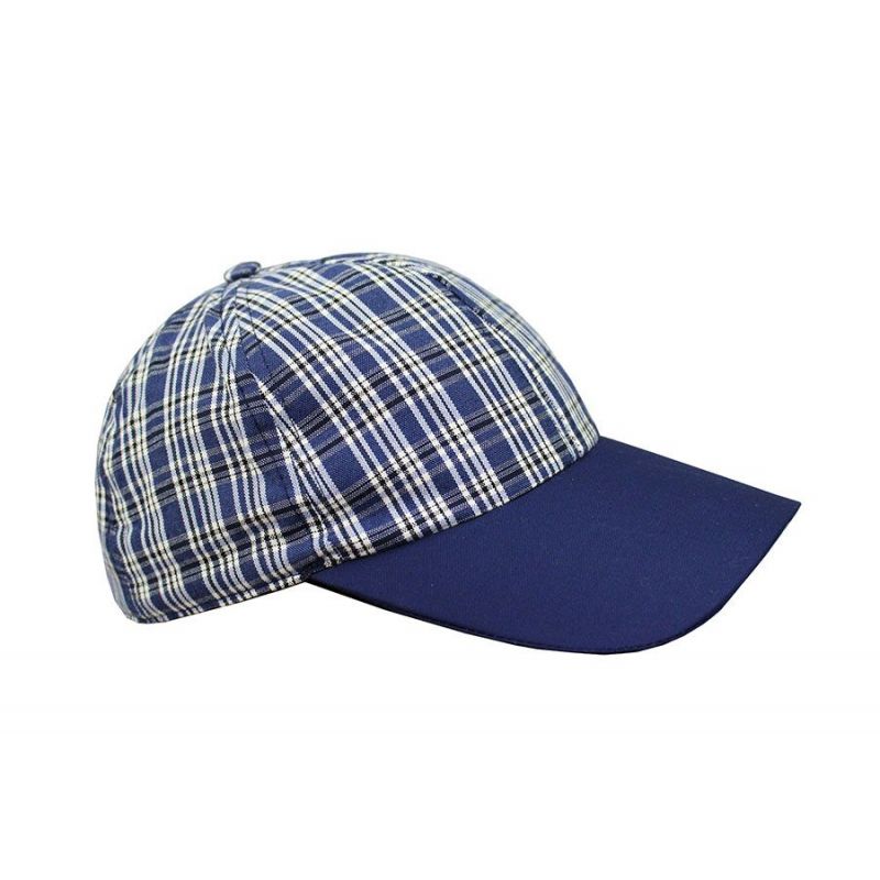 Boné de beisebol xadrez marinho