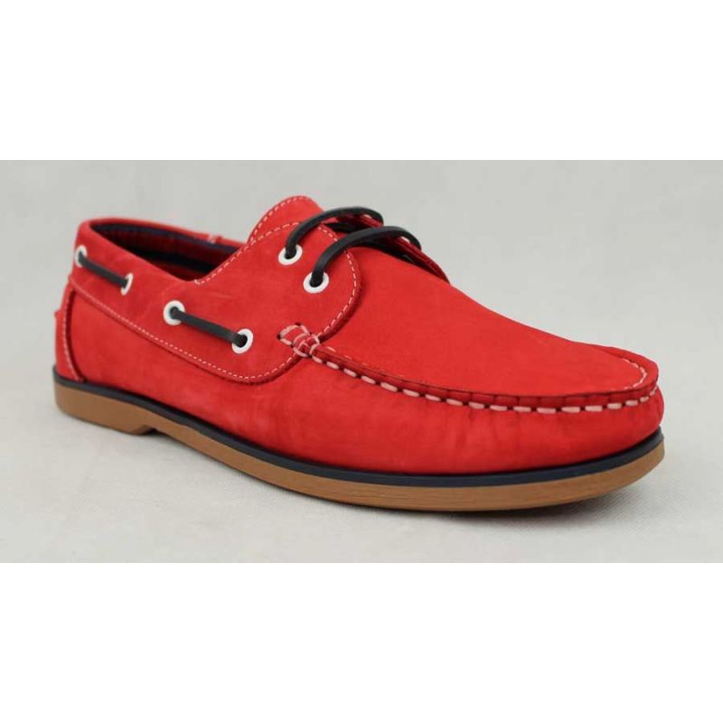 Zapato Náutico cordones Rojo Zapato Náutico cordones Rojo