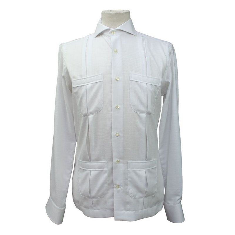 Camisa cubana algodón blanca Camisa cubana algodón blanca