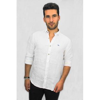 Camisa cuello botón blanco