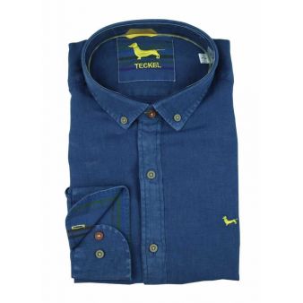 Camisa cuello botón marino