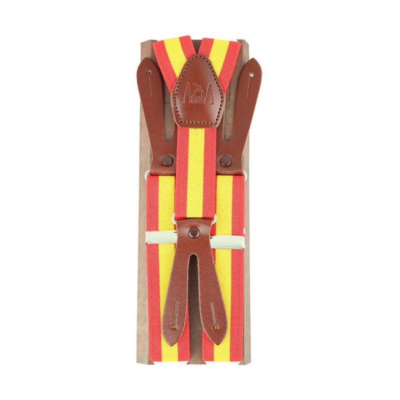 Elastic braces with flag of Spain motif 25 mm