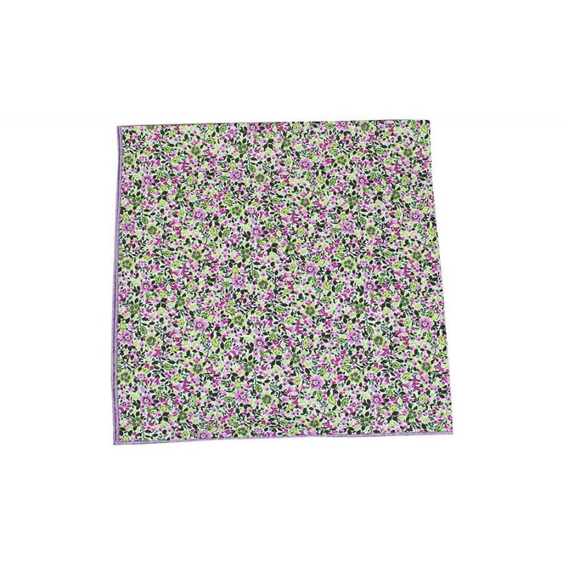 Pañuelo cuello flores malva Pañuelo cuello flores malva