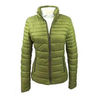 Chaqueta de señora acolchada verde