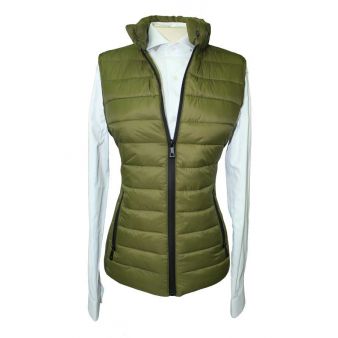 Chaleco sin mangas acolchado verde