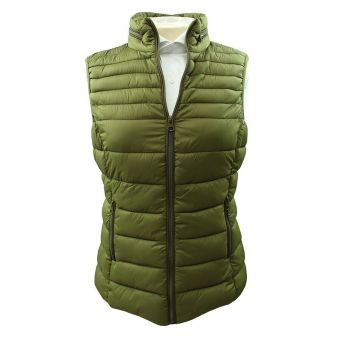 Chaleco sin mangas acolchado verde