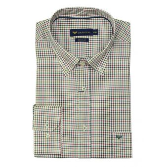 Camisa cuadros verde y rojo