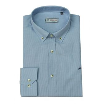 Camisa multirayas celeste