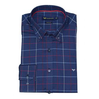 Camisa cuadros marino