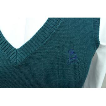 Pull sans manches vert