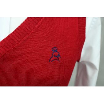 Colete sem mangas em vermelho