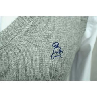 Pull sans manches gris