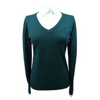 Jersey cuello pico verde