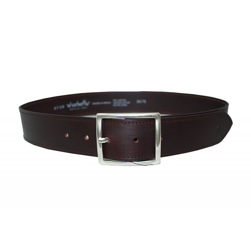 Cinturón hebilla recta marrón Ceinture à boucle rectangulaire marron