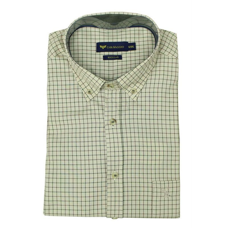 Camisa verde cuello botón Camisa verde cuello botón
