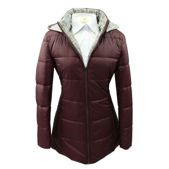 Chaqueta de señora reversible burdeos