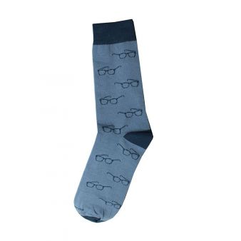 Blue glasses sock