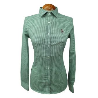 Camisa mujer vichy verde