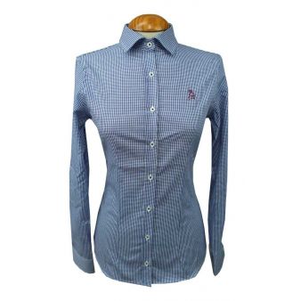 Camisa mujer vichy azul
