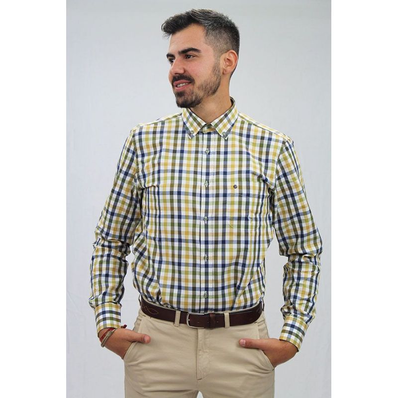 Camisa cuadros amarillo y verde Camisa cuadros amarillo y verde
