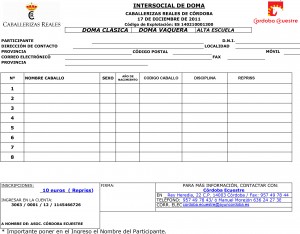 Hoja de Inscripción