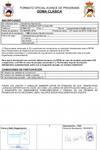 AVANCE DE PROGRAMA ALIPENDE 2015