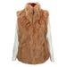 Chaleco Pelo Mujer Camel