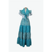 Conjunto Amapola En Verde Combinada con Flores