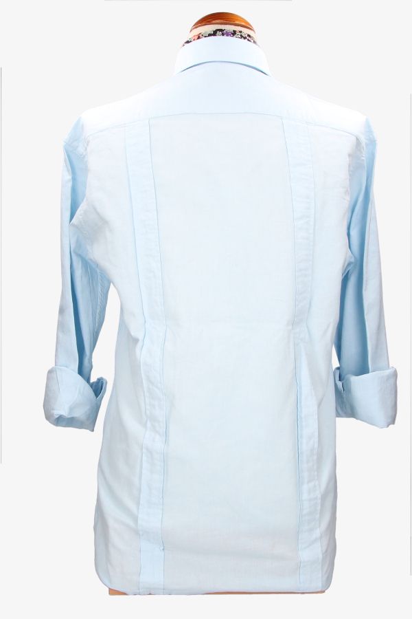 Camisa Cubana Celeste