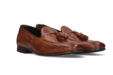 Leather Braided Tassel Shoe