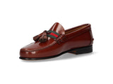 Mocasín con Borlas Cuero y Adorno Gucci
