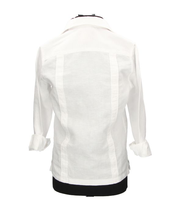 Camisa Cubana Niño Blanca