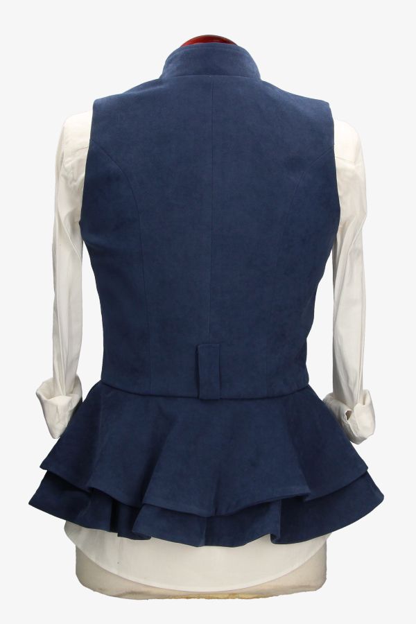 Galatea Blue Suede Vest